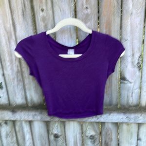 FREE w/purchase Topping purple short sleeved crop top M